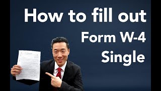 How to fill out W4 SINGLE W4 [upl. by Nahtaoj]