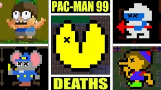 PacMan 99 All Characters DEATH ANIMATIONS  Game Over Themes [upl. by Nahgaem]