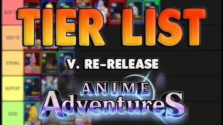 ALL NEW UNITS TIER LIST Anime Adventures ReRelease [upl. by Xantha630]