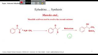 Synthesis of Ephedrine [upl. by Ennoira]