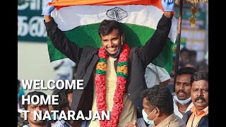 T Natarajan welcome home  T Natarajan welcome in his hometown [upl. by Brian358]