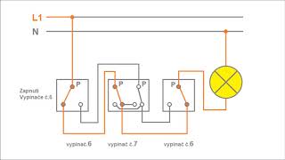 Zapojení křížového vypínače č7 schéma [upl. by Fawn]
