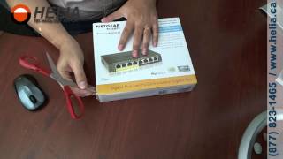 Unboxing the Netgear GS108PE Network Switch [upl. by Teplica]