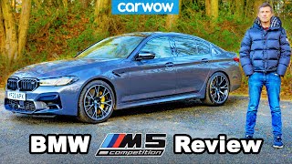 New BMW M5 2021 review see how BONKERS quick it is to 60mph [upl. by Nwahsir933]