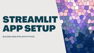 Streamlit Python App Setup [upl. by Carry]