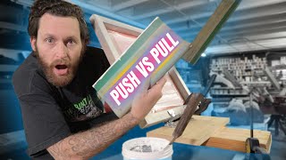 How to Screen Print at home  Pushing vs Pulling a Squeegee  Screen Printing Tips and tricks [upl. by Lonyer133]