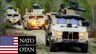 US Marines NATO Tanks and armored vehicles during military exercises in Sweden [upl. by Hofstetter]