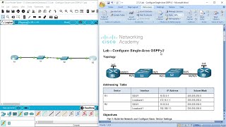 272 Lab  Configure SingleArea OSPFv2 [upl. by Winnah]