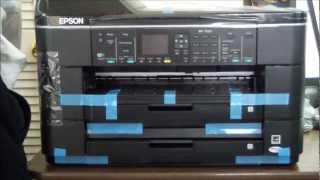 Epson WorkForce WF7520 Unboxing amp Setup [upl. by Enilekaj]