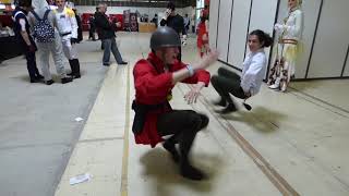 Kazotsky Kick In Real Life  TF2 Cosplay  Kamo Con 2019 [upl. by Phare]