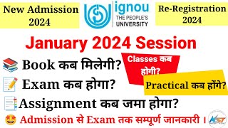 IGNOU Admission Process 2024  January 2024 Session Complete Guidance  Books Assignment amp Exam [upl. by Acimahs]