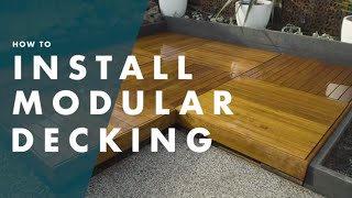 How To Install Modular Decking  Bunnings Warehouse [upl. by Namijneb]