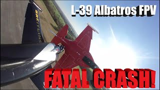 L 39 Albatros FPV  Catastrophic Mid Air CRASH amp Cockpit Display Maiden [upl. by Alfonzo345]