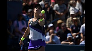 Eugenie Bouchard vs Anastasija Sevastova  US Open 2019 R1 Highlights [upl. by Laniger]