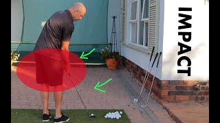 Golftraining Zuhause Teil 6  Golfschwung Vereinfachen  ImpactPosition [upl. by Urquhart744]