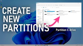 Create Disk Partitions in Windows 1110 For Free  Create New Drive [upl. by Akcimehs171]