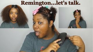 Trying Out This Remington Pro 2In1 Heated Straightening Brush First Impression Erica Robinson [upl. by Neirad]