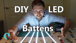 Build your own LED battens  strip lights  Battery or mains powered [upl. by Otipaga563]