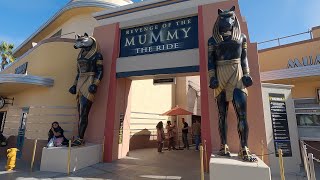 ハリウッドにあるハムナプトラをテーマにした室内ジェットコースターアトラクション2023 Revenge of the Mummy [upl. by Aerdno149]