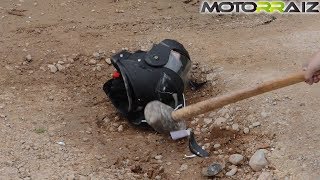 🚨CASCOS DE MOTO TEST DE IMPACTO REAL CON Y SIN HOMOLOGACIÓN🚨 [upl. by Htez844]