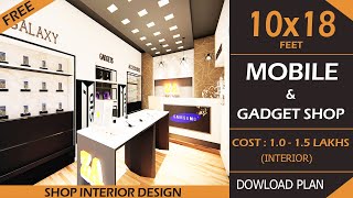 10x18 Mobile Shop  Best Mobile Shop Interior Design Idea  Mobile Store With Accessories in India [upl. by Spatz501]