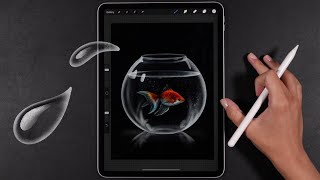 Drawing a Fish Bowl with Procreate on iPad Pro [upl. by Sager]