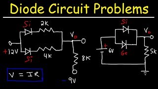 How To Solve Diode Circuit Problems In Series and Parallel Using Ohms Law and KVL [upl. by Seymour130]