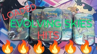 Pokemon c22 mini tins are fire multiple Evolving Skies VMAX and brilliant stars Charizard 🔥🔥🔥 [upl. by Dyob]