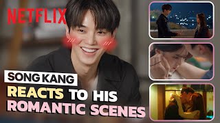 Song Kang reacts to kiss scenes and pickup lines from his own romance dramas ENG SUB [upl. by Ayhay]