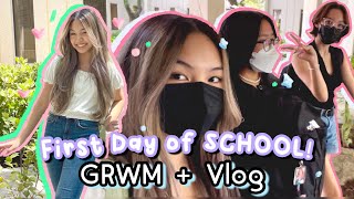 FIRST DAY OF SCHOOL GRWM  Vlog [upl. by Adnilahs593]