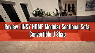 Review LINSY HOME Modular Sectional Sofa Convertible U Shaped Sofa Couch with Storage Memory Foam [upl. by Danaher599]