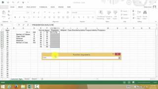 Excel Creating A Frequency Distribution Table [upl. by Oht267]