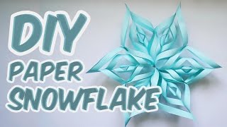 How To Make 3D Paper Snowflake  Napravite veliku 3D pahulju od papira [upl. by Sicard]