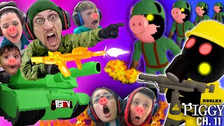 ROBLOX PIGGY ARMY vs FGTeeV Family CHAPTER 11 Outpost Escape 6 Player Madness [upl. by Nani]