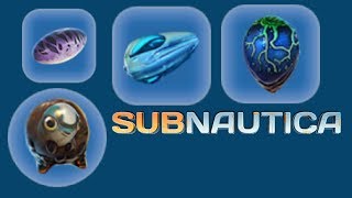 Subnautica  all creature egg hatching animation [upl. by Kerek]