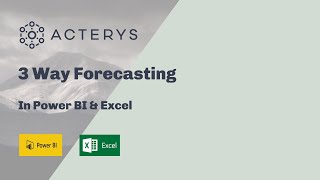 3 Way Forecasting in Power BI amp Excel [upl. by Anhavas]