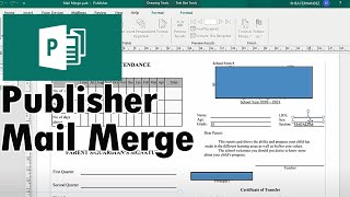 Publisher Mail Merge [upl. by Anej]