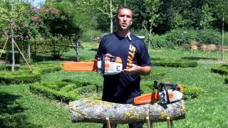 STIHL FRANCE  MS 150 TCE et MS 201 T Nicolas GRANGE élagueur et démonstrateur ArboriSTIHL 2014 [upl. by Robma423]