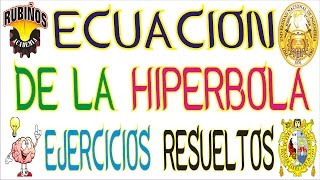 ecuación de la hipérbola  full ejercicios resueltos  examen de admisión a la universidad [upl. by Sula]