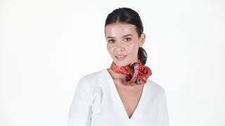 How to tie a CROATA Scarf  Flower around neck [upl. by Alegnatal]