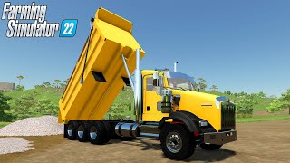 Farming Simulator 22  KENWORTH T800 DUMP TRUCK Mod [upl. by Nelubez]