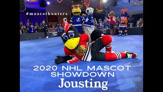 2020 NHL All Star Mascot Showdown Jousting [upl. by Esila]