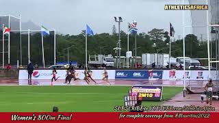 800m Women Final  Jarinter Mwasya Kenya 20280  African Athletics ChampionshipsMauritius 2022 [upl. by Amluz]