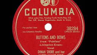 1948 HITS ARCHIVE Buttons And Bows  Dinah Shore a 1 record [upl. by Marketa714]