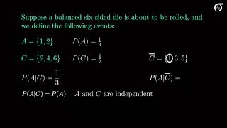 Independent Events Basics of Probability Independence of Two Events [upl. by Cirdet12]