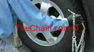 TireChaincom   Diamond Tire Chains Installation [upl. by Darees]