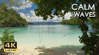 4K HDR Calm Waves  10 Hours  Relaxing Ocean Wave Sounds  Tropical Beach Nature Video for Sleeping [upl. by Clara855]