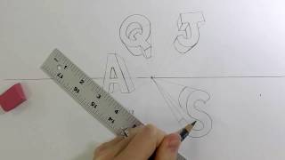 How To Draw Letters in 1Point Perspective [upl. by Cirdes]