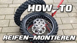 HOWTO  Motocross  Enduro Reifen montieren [upl. by Serra]