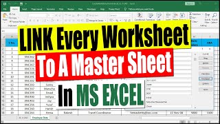 Link Every Worksheet to a Master Sheet in Excel [upl. by Hgielanna708]